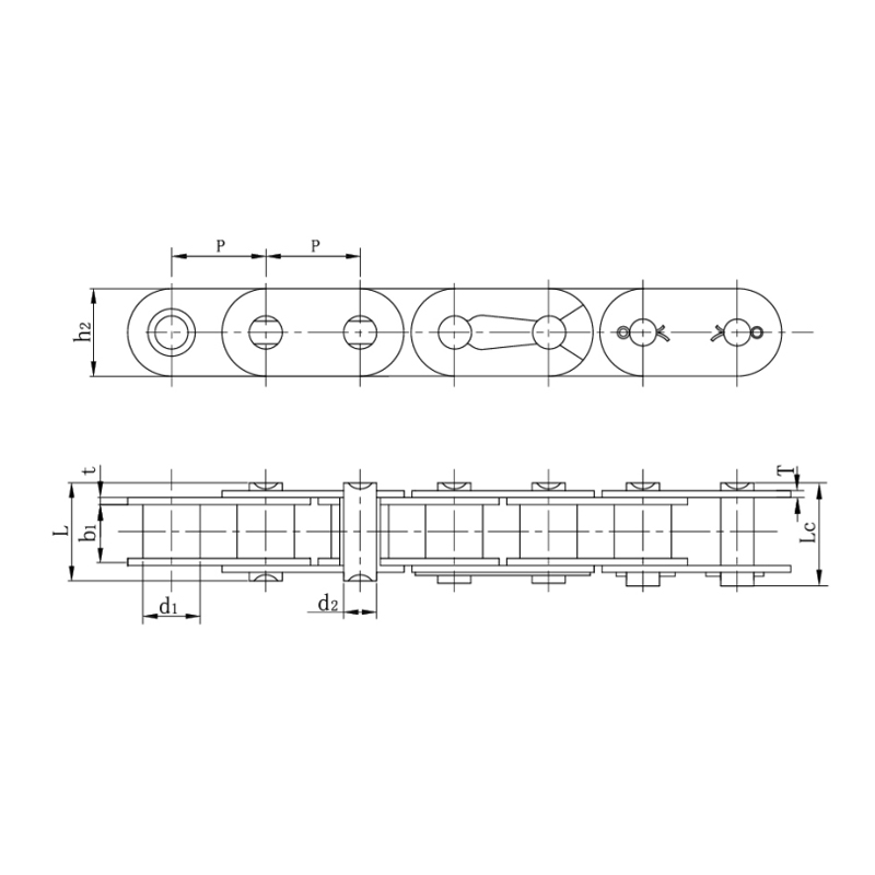 Catenis cylindrus cum lamina recta parte ( B series )